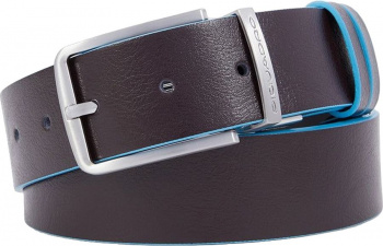 Ремень мужской Piquadro Blue Square CU6280B2/MON двусторонний регулир. 125х3.5см коричневый/черный натур.кожа