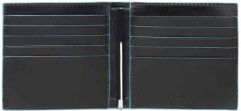 Кошелек мужской Piquadro Blue Square PU1666B2R/N черный натур.кожа