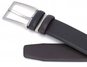 Ремень мужской Piquadro CU5922C86/NTM 125х3.5см черный/коричневый натур.кожа