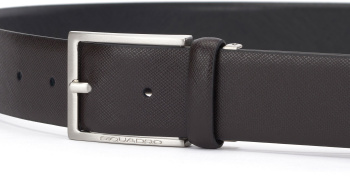 Ремень мужской Piquadro CU5922C86/NTM 125х3.5см черный/коричневый натур.кожа