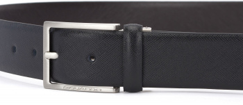 Ремень мужской Piquadro CU5922C86/NTM 125х3.5см черный/коричневый натур.кожа