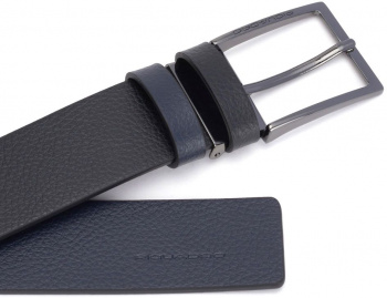 Ремень мужской Piquadro Modus Special CU5928MOS/NBLU 125х3.5см черный/синий натур.кожа