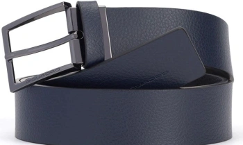 Ремень мужской Piquadro Modus Special CU5928MOS/NBLU 125х3.5см черный/синий натур.кожа