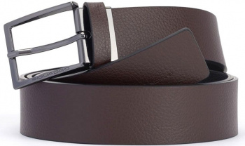 Ремень мужской Piquadro Modus Special CU5928MOS/NM 125х3.5см черный/коричневый натур.кожа