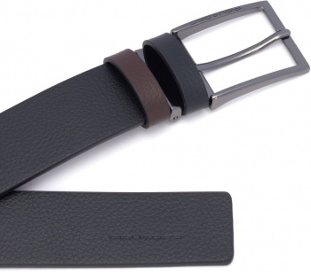 Ремень мужской Piquadro Modus Special CU5928MOS/NM 125х3.5см черный/коричневый натур.кожа