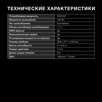 Пылесос Hyundai HYV-C2530