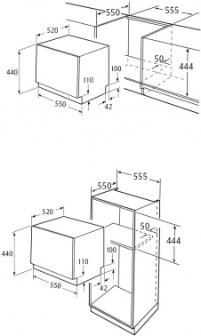 Посудомоечная машина встраив. Krona HAVANA 55 CI