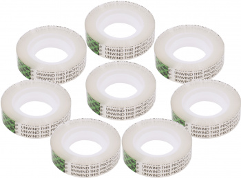 Клейкая лента двухсторонняя Silwerhof прозрачная шир.12мм дл.12.7м полипропилен спайка (упак.:8шт)