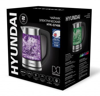 Чайник электрический Hyundai HYK-G7406