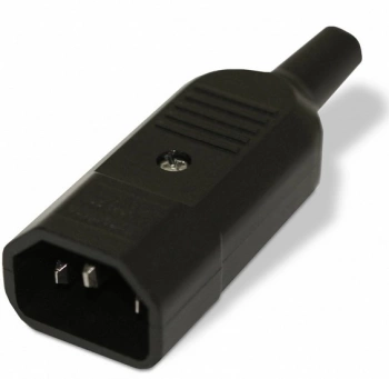 Вилка Hyperline CON-IEC320C14 черный