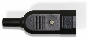 Вилка Hyperline CON-IEC320C14 черный