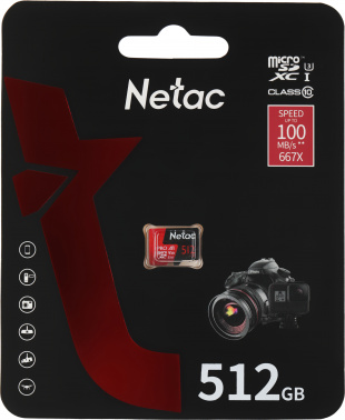 Флеш карта microSDXC 512GB Netac  NT02P500PRO-512G-S