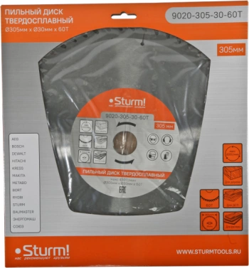 Диск пильный Sturm! 9020-305-30-60T