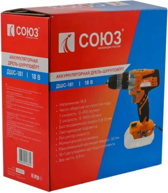 Дрель-шуруповерт Союз ДШС-181