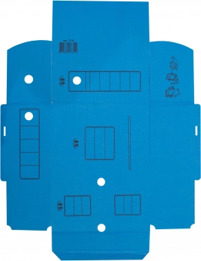 Короб архивный Silwerhof микрогофрокартон корешок 150мм синий (упак.:3шт)