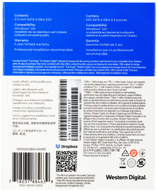 Накопитель SSD WD SATA-III 500GB WDS500G3B0A