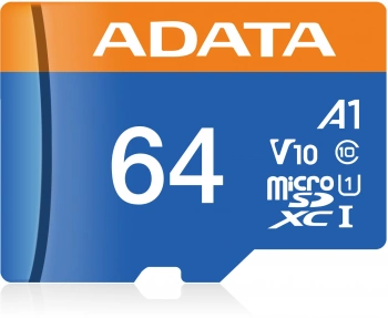 Флеш карта microSDXC 64GB A-Data  AUSDX64GUICL10A1-RA1