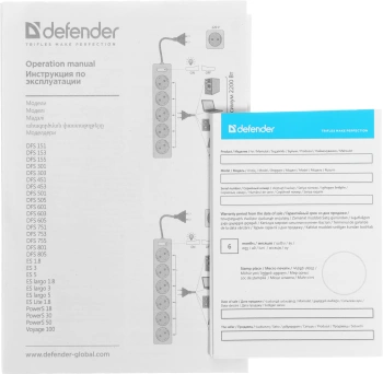 Сетевой фильтр Defender DFS 755