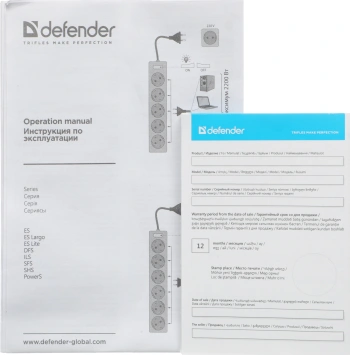 Сетевой фильтр Defender ES Lite