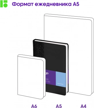 Ежедневник Berlingo VIVELLA PRESTIGE A5 143x210мм недатир. искусст. кожа 320стр. 160л белые страницы белый срез прошитый линейка черный