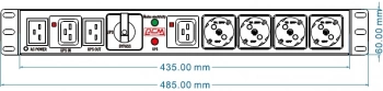 Байпас Powercom  MBS1605-1C19-4Schuko