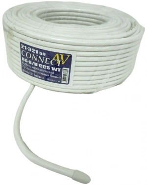Кабель Premier CONNECT-AV RG-6/U CCS WT