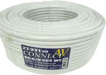Кабель Premier CONNECT-AV RG-6/U CCS WT