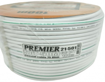 Кабель Premier SAT-50M BC WT