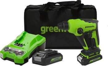 Перфоратор Greenworks GD24SDS1K2