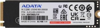 Накопитель SSD A-Data PCIe 4.0 x4 2000GB ALEG-800-2000GCS