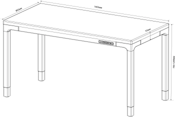 Стол для компьютера Cactus  CS-ET-WWD