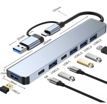 Разветвитель USB-C + USB 3.0 Palmexx PX/HUB-080