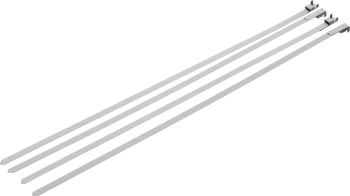 Стяжка металлическая Hyperline FVC-370 370x6мм (упак:100шт) сталь AISI 410L универсальный натуральный