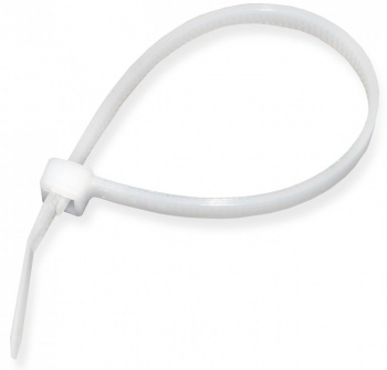 Стяжка эластомерная Hyperline GTR-200STC 200x4.8мм (упак:100шт) полиамид белый