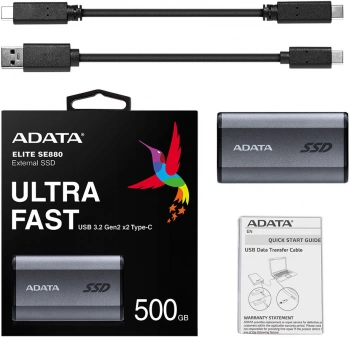 Накопитель SSD A-Data USB-C 500Gb AELI-SE880-500GCGY SE880