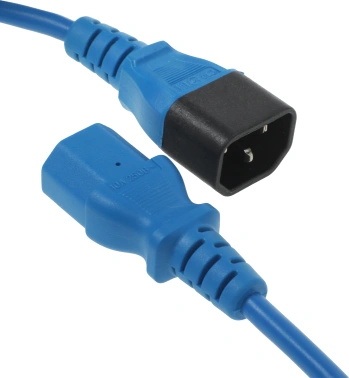Шнур питания Hyperline PWC-IEC13-IEC14-0.5-BL