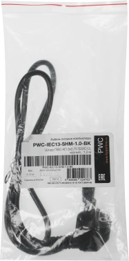 Шнур питания Hyperline PWC-IEC13-SHM-1.0-BK
