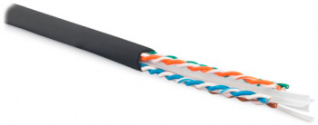 Кабель информационный Hyperline UUTP4-C6-S23-OUT-LSZH-BK-500 кат.6 UTP 4 пары 23AWG LSZH внутренний 500м черный