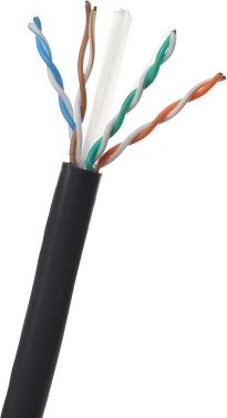 Кабель информационный Hyperline UUTP4-C6-S23-OUT-LSZH-BK-500 кат.6 UTP 4 пары 23AWG LSZH внутренний 500м черный