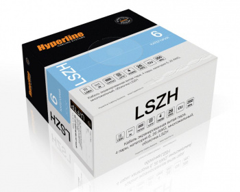 Кабель информационный Hyperline UFTP4-C6-P26-IN-LSZH-GY-100 кат.6 U/FTP 4 пары 26AWG LSZH внутренний 100м серый