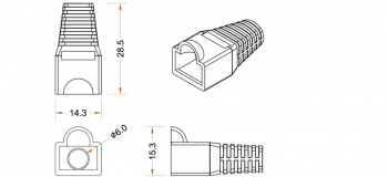 Колпачок Hyperline ( BOOT-BK-10