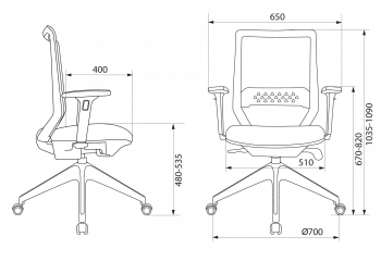 Кресло эргономичное Бюрократ  MC-611NL