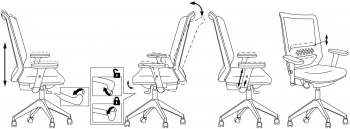 Кресло эргономичное Бюрократ  MC-611NL