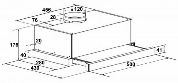 Вытяжка встраиваемая Lex Hubble 500