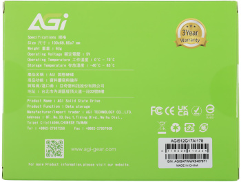 Накопитель SSD AGi SATA-III 512GB AGI512G17AI178