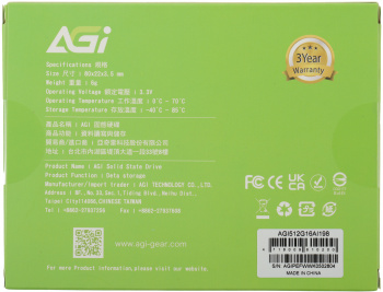 Накопитель SSD AGi PCIe 3.0 x4 512GB AGI512G16AI198