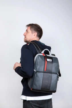 Рюкзак Piquadro Urban CA3214UB00/GRN серый/черный кожа