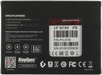 Накопитель SSD Kingspec SATA-III 4TB P3-4TB