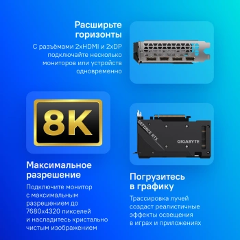 Видеокарта Gigabyte PCI-E 4.0  GV-N3060GAMING OC-8GD 2.0