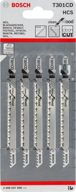 Набор пилок по дереву Bosch T 301 CD